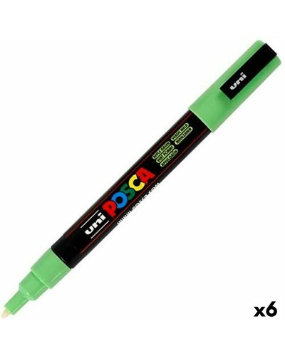 Akrylfärgsmarkörpenna POSCA PC-3M Ljusgrön 0,9-1,3 mm (6 antal)