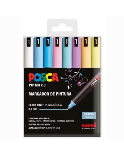 Akrylfärgsmarkörpenna POSCA PC-1MR/8C Bakverk 0,7 mm 8 Delar