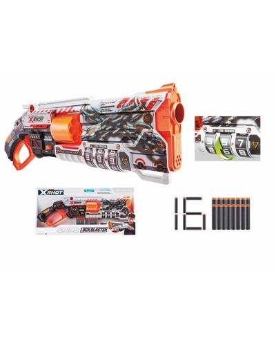 Zuru X-Shot Skins Lock Blaster - Pistola a Freccette Giocattolo
