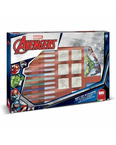 Multiprint Avengers Stempel - Stempelset für Kinder und Malbuch
