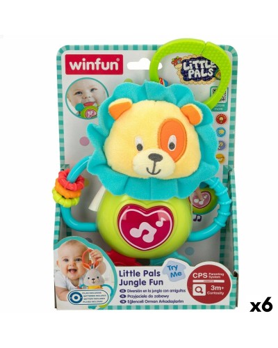 Winfun Plüschrasseln für Babys – Weich und lustig (6 Stk., 14 cm)
