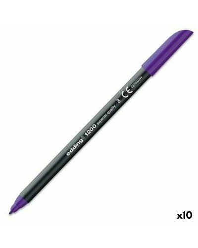 Edding 1200 Violet - Feutres de Coloriage Pointe Fine - Set de 10
