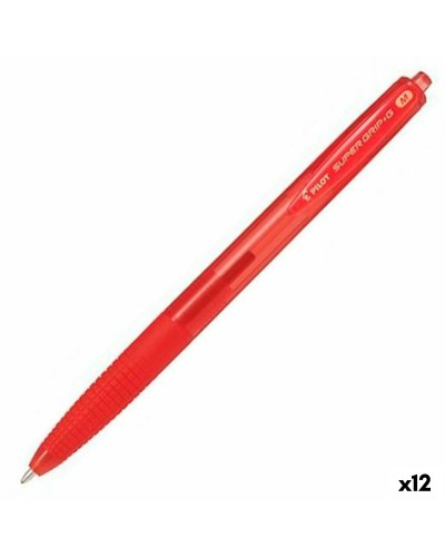 Pilot Supergrip G: Bolígrafos Rojos 0.4/1mm - Escritura Fluida (12 Unidades)
