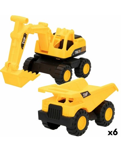 Speed & Go : Ensemble de 6 Véhicules de Construction - Camion, Bulldozer, Excavatrice - Jouet
