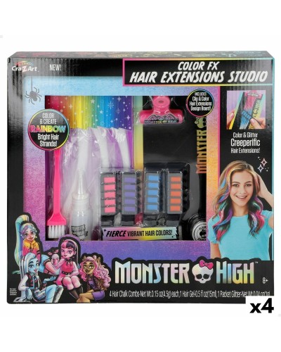 Monster High Extensiones de Pelo - 4 Unidades - Accesorios de Estilismo
