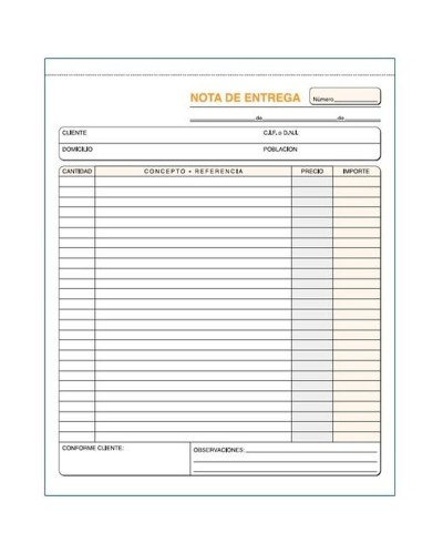 Libro de Entregas 21x26 cm - Registro de Facturas y Documentos - 10 Unidades
