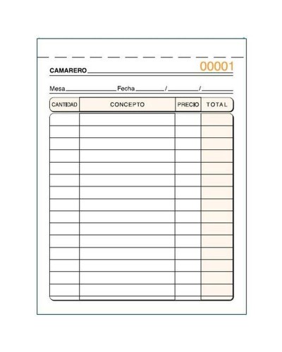 Invoice Book 10.5x15cm - Set of 5 Fiscal Receipt Pads
