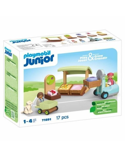 Playset Playmobil Junior 71691 - Organic fruit and vegetable stall 17 Delar