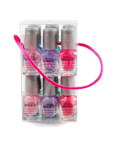Esmalte de Uñas Inca Multicolor - Set 12 Piezas - Larga Duración Brillante

