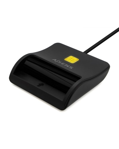 Aisens Lecteur de Carte à Puce DNI/SIP ASCR-SN03C-BK Noir - Signature Numérique

