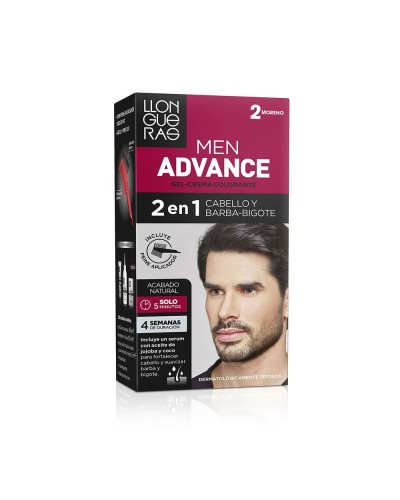 Gepigmenteerde crème Llongueras Men Advance Semi-permanent 02 - Zwart (4 pcs)
