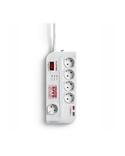 Salicru Multipresa 5 Prese USB, Interruttore, Protezione Sovratensioni, 1.8m
