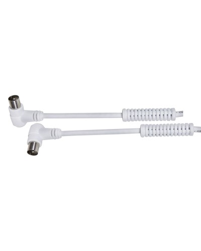 Cable de Antena 3m Blanco DCU 391101 - Conector Coaxial TV Digital
