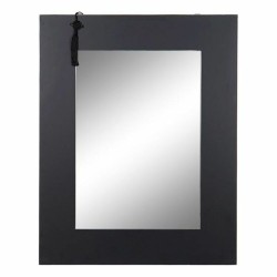 Miroir mural DKD Home Decor : Élégant verre noir et cadre en MDF (70 x 90 cm)
