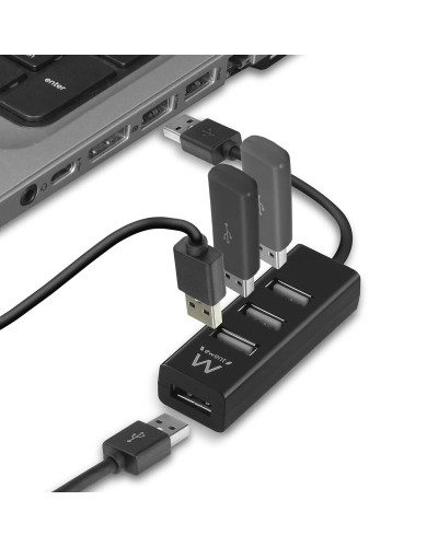 USB-HUB Ewent EW1123 Svart