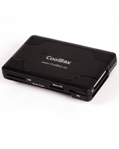 CoolBox CRCOOCRE065A Lector de Tarjetas Externo USB 3.0 Negro - Alta Velocidad
