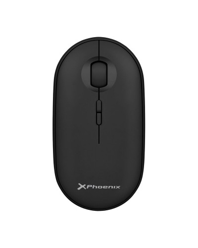 Phoenix Black Wireless Optical Mouse 1600 DPI - Laptop PC
