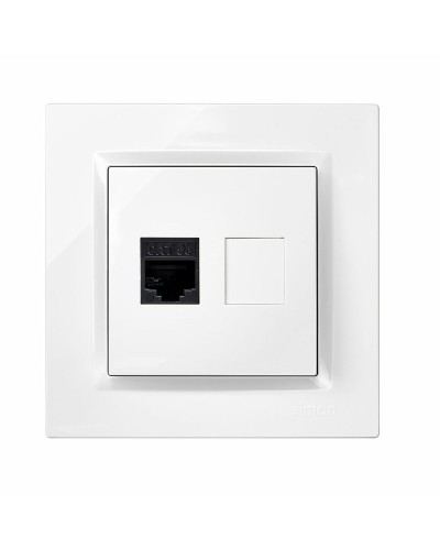 Simon Outlet Power White RJ45 - Quick Data Connection
