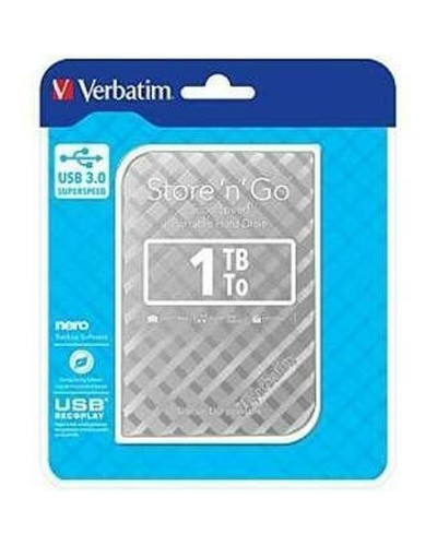 Verbatim Disque Dur Externe 1 To Argent - HDD Portable USB 3.0
