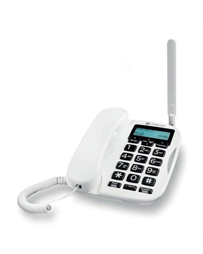 Motorola FW500 White Corded Phone: LCD Display, Handsfree
