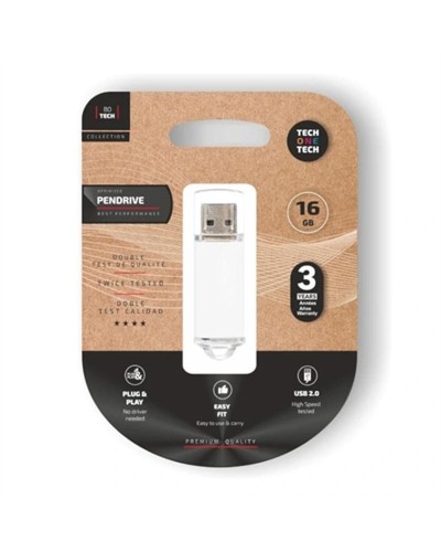 Tech One Basic USB-Stick 16GB Weiß - Tragbarer Datenspeicher
