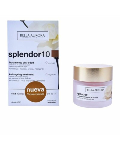 Bella Aurora Splendor 10 Crème Anti-Âge SPF 20 (50ml) - Soin Intensif Visage
