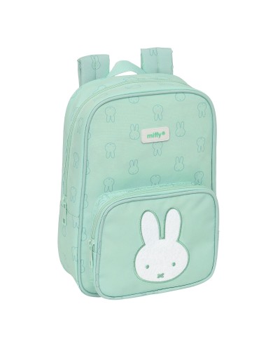 Zaino Scuola Miffy Menta - 20x28x8 cm - Bambina/o, Leggero e Resistente
