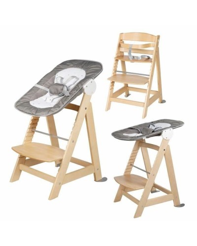 ROBA Seggiolone Pappa Evolutivo Legno, Regolabile, Sicuro - Blu Navy
