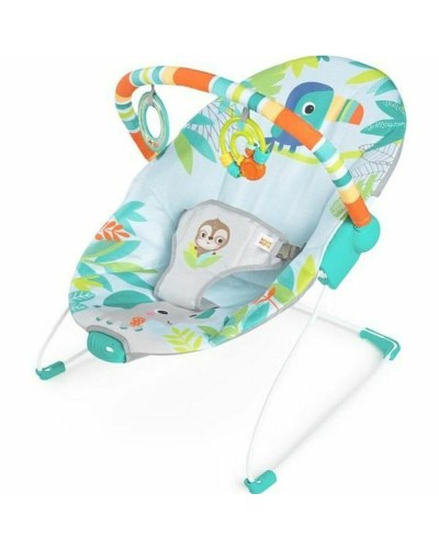 Bright Starts Rainforest Baby Bouncer - Vibrating and Musical Rocker
