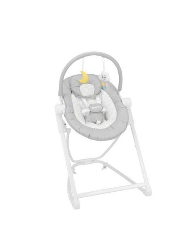 Badabulle Compact'up High Baby Bouncer Grey - Comfortable Baby Rocker
