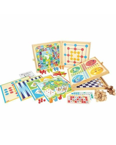 Jeujura Coffret Jeux Classiques : Jeux de Société Traditionnels en Bois (FR)
