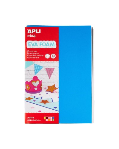 Apli Kids Moosgummi A4 - Weiß, Gelb, Multicolor - 10 Blatt
