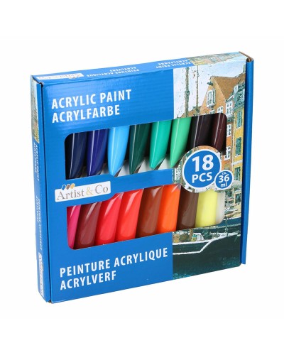 Acrylverfset Artist&CO 18 Onderdelen 36 ml