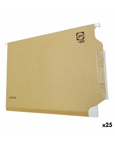 Elba Arcón Carpetas Colgantes A4: Bicolor Marrón/Blanco, Etiquetas & Visor (25uds)
