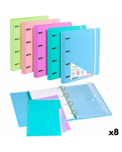 Carchivo A4 Ringordner Mehrfarbig - 8er Set - Büroarchiv
