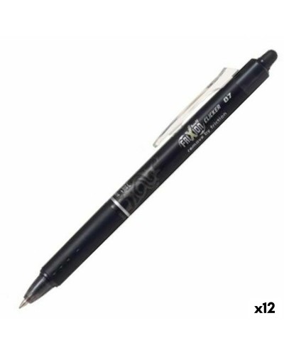 Kynä Pilot Frixion Clicker Pyyhittävä muste Musta 0,4 mm 12 osaa