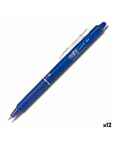 Pilot Frixion Clicker Blue 0.4mm - Erasable Pen - Blister 12 Pcs
