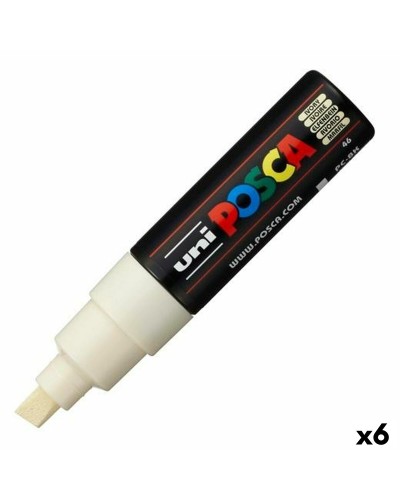 Marqueurs POSCA PC-8K Ivoire - Pointe Large 8mm - Set de 6 Unités
