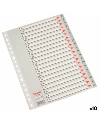 Esselte Intercalaires Alphabétiques A4, 10 Pcs - Séparateurs pour Archivage - Organisation Bureau
