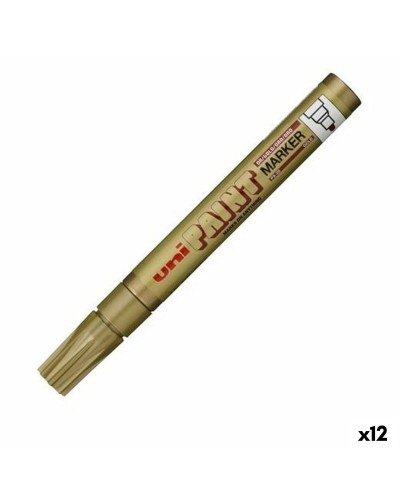 Uni-Ball PX-20 Permanent Marker Gold - Medium Tip, Set of 12
