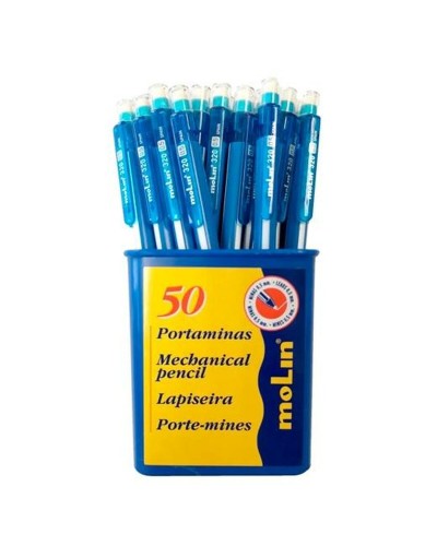 Molin Set 50 Matite Meccaniche Azzurre 0.5mm - Scrittura Precisa

