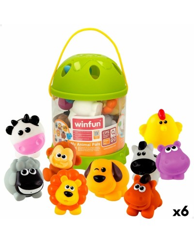 Set van Boerderijdieren Winfun Plastic 10 Onderdelen 6 x 5,5 x 5 cm (6 Stuks)