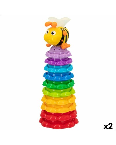 Winfun Stacking Blocks Bee - Educational Tower, 2 Units - 13x35.5x13 cm

