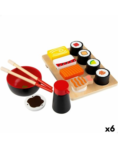 Spel av Trä Woomax Sushi 14 Delar (6 antal)