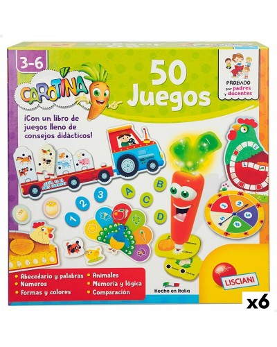 Educatief Spel Lisciani Carotina Baby 50 Juegos Elektronische 4,5 x 14,5 x 3,5 cm (6 Stuks)
