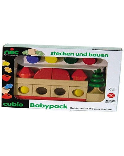 NIC Bauklötze aus Naturholz - Lernspielzeug für Kleinkinder
