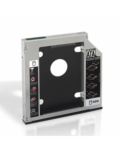 NANOCABLE Adattatore HDD 3.5" Metallo - Supporto Doppio Hard Disk Interno PC - Nero
