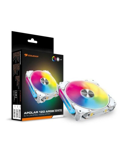 Cougar Apolar 120 ARGB Gehäuselüfter Weiß, 12cm Leise
