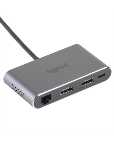 Station d'accueil USB-C 4K HDMI iggual, Hub Multiports pour Ordinateur Portable

