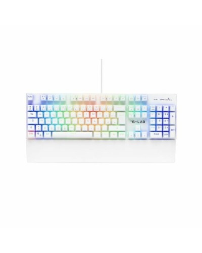 The G-Lab KEYZ RUBIDIUM: Teclado Mecánico Gaming Azerty Francés - Blanco
